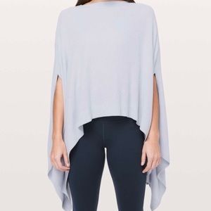 lululemon athletica Light Gray Ribbed Poncho